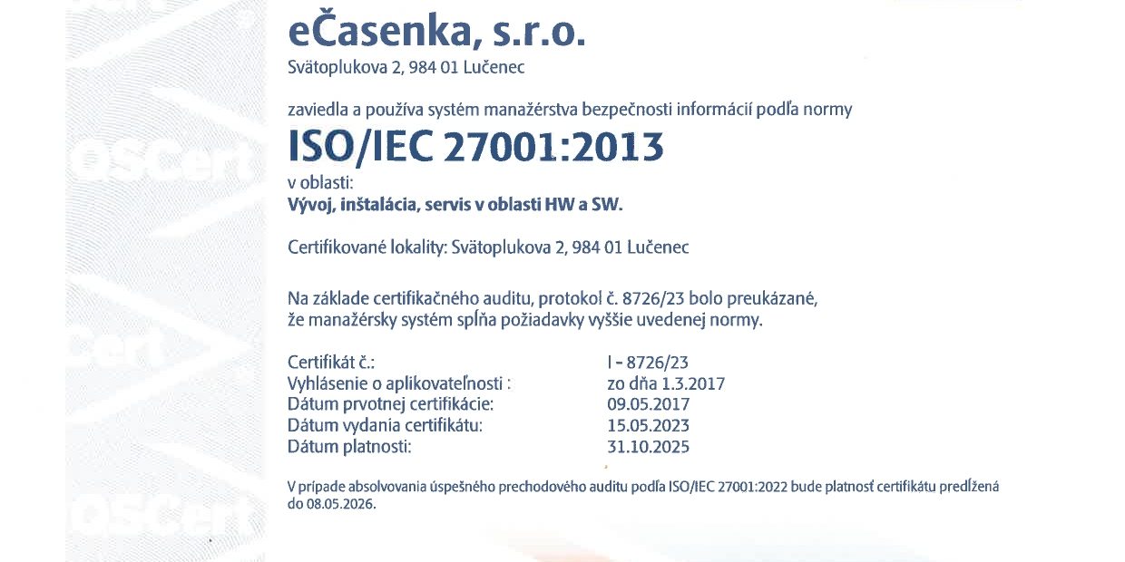 SK - ISO 27001:2013