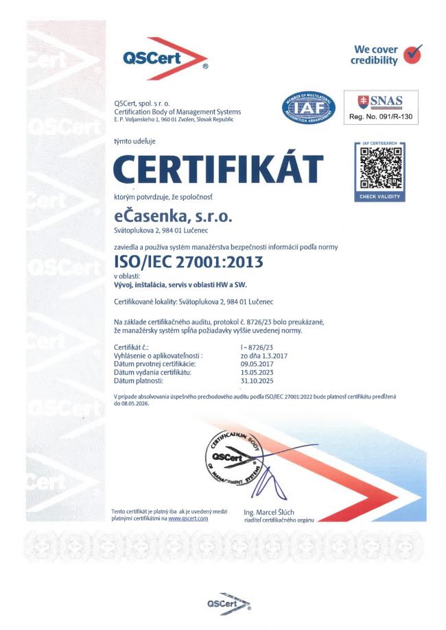 SK - ISO 27001:2013