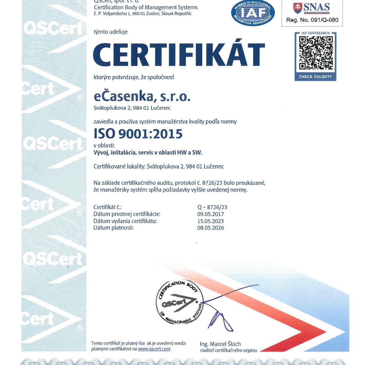 SK - ISO 9001:2015