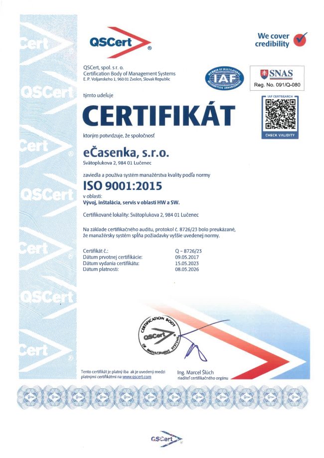 SK - ISO 9001:2015